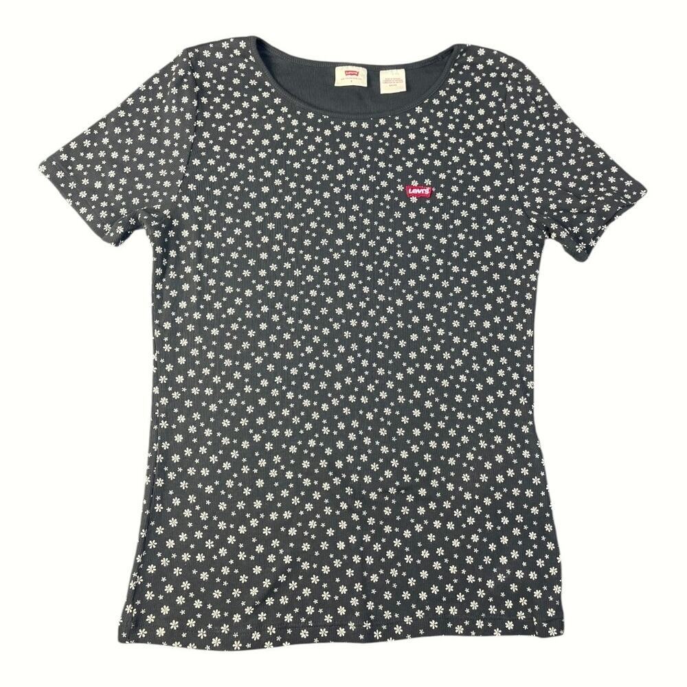 Levi’s Women’s Honey Small Floral Cotton Blended Short Sleeve Top